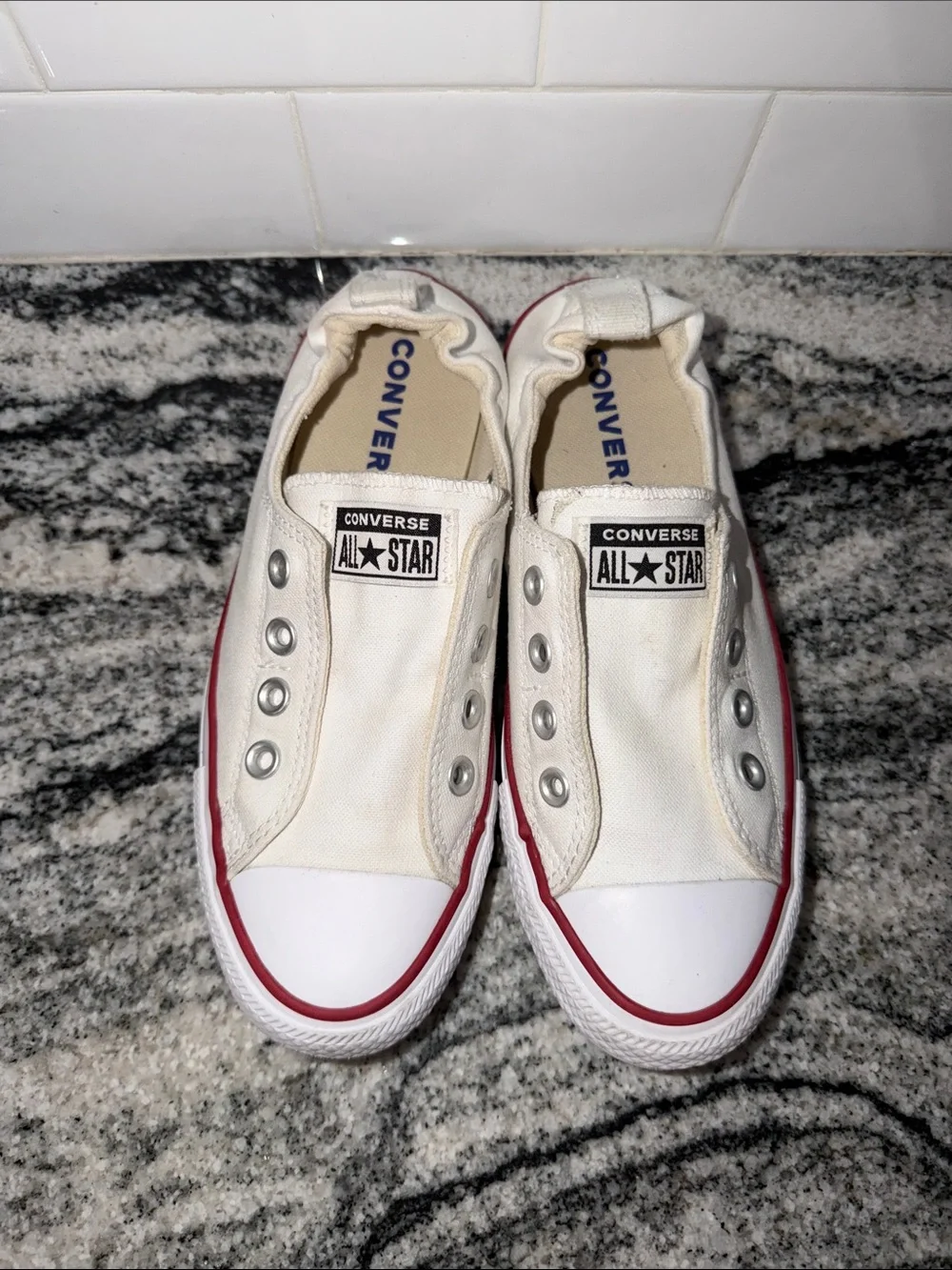 Converse Chuck Taylor All Star Shoreline Slip On White Sneakers Women’s 7.5